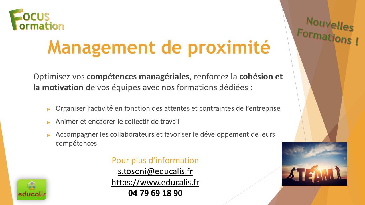 educalis formations management proximite encadrant chef equipe terrain